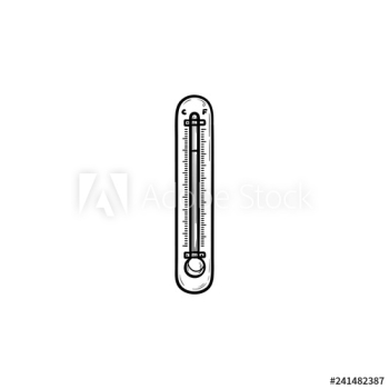 Thermometer. Two thermometers warm and cold. Weather forecast.  Meteorological thermometers in Celsius and Fahrenheit measure heat and  cold. Vector Hand draw illustration isolated 7706919 Vector Art at Vecteezy