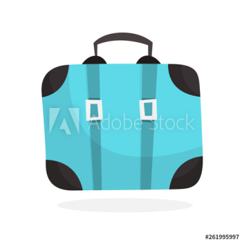 Isolated Vintage Travel Bag On White Background With The Clipping