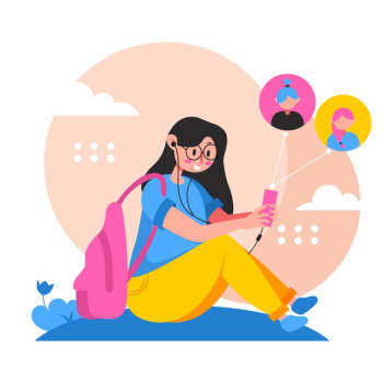 Woman Chat Online With Friends Online Communications Concept. Vector Flat  Cartoon Design Graphic Isolated Illustration Royalty Free SVG, Cliparts,  Vectors, and Stock Illustration. Image 120897646.