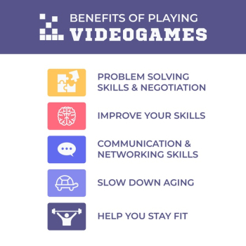 Free: Advantages and benefits of playing video games Free Vector 