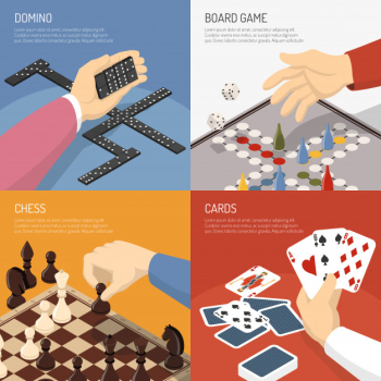 Free Vector  Board games online composition