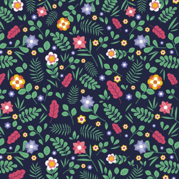 Colorful Ditsy Floral Print Background Graphic by sejasaja