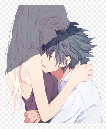 Free: hugs #anime #couple #animecouple - Anime Girl And Boy Love, HD Png  ... 