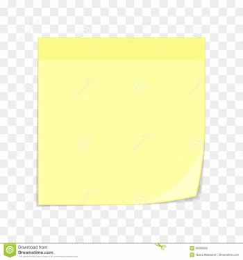 Yellow Postit „Yes you can!“ / handwritten, vector, isolated Stock Vector