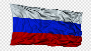 Premium PSD  A flag of russia with the national flag png