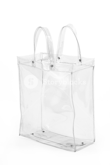 Plastic bag isolated on transparent background. Empty transparent