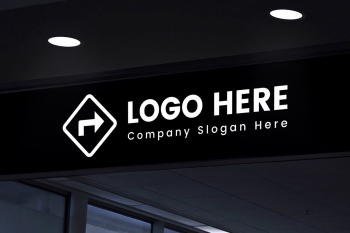 Night Signage Logo Mockup – GraphicsFamily
