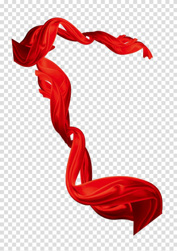Transparent Red Silk Satin Ribbon Illustration