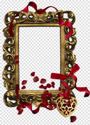 Red frame transparent background PNG clipart