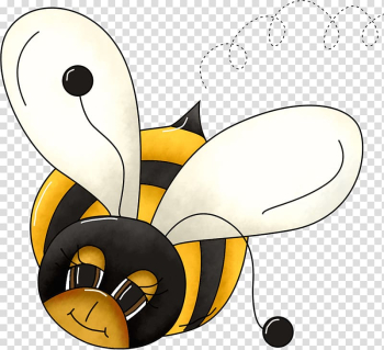 Western honey bee Heart , bee transparent background PNG clipart