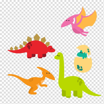 Vector seamless with Dinosaur and eggs for your design textile, wallpapers,  fabric, posters. Funny dinosaurs and Pterodactyl hatching from an egg.  Vector illustration Stock Vector Image & Art - Alamy