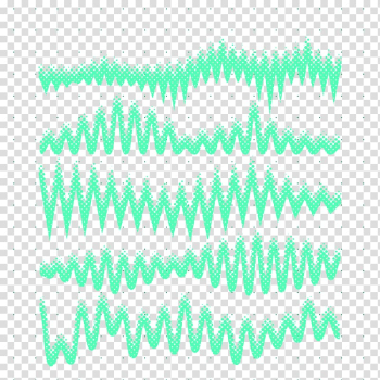 sound waves transparent green