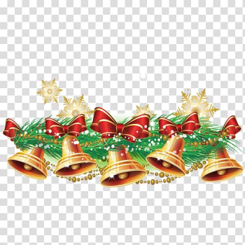 Christmas Jingle Bells Clipart PNG Images, Christmas Golden Jingle