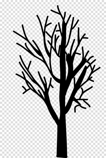 Free: Leafless Tree Outline Printable Clip Art Bare Trunk - Christmas ...