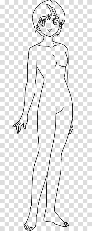 How To Draw Anime Arms Nose  Anime Girl Base Full Body HD Png Download   vhv