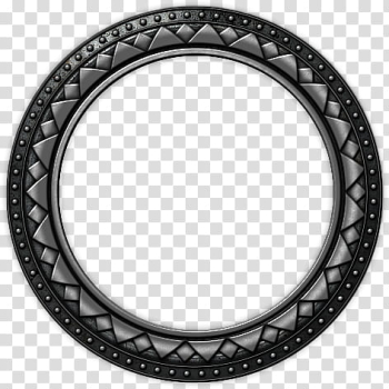 Free: Silver claw for gemstone, round gray metal frame illustration ...