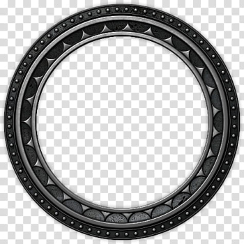 Free: Silver claw for gemstone, round gray metal frame illustration ...