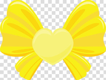 Free: Bows , yellow ribbon transparent background PNG clipart 