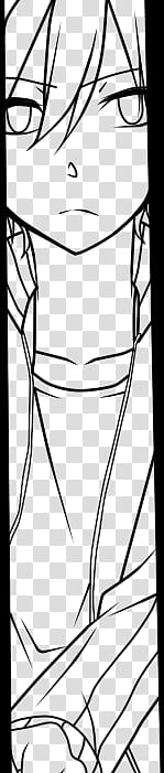 Lineart Mekakucity Actors, anime character outline, png