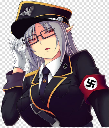 Free: Female anime character illustration, Nazism Anime Nazi Germany  Internet meme Manga, anime boy transparent background PNG clipart 
