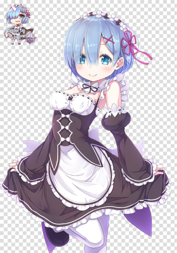 Anime Rendering Re:Zero − Starting Life in An World Isekai, Anime, cg  Artwork, black Hair png