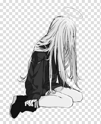 Free: Clipart Wallpaper Blink - Sad Anime Girl Dark - anime png girl  