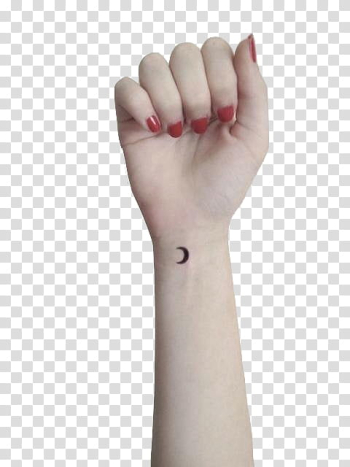 Black Crescent Moon Temporary Tattoo - Set of 3 – Tatteco