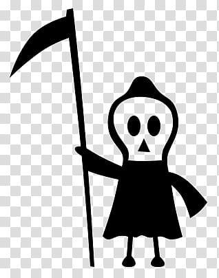 Grim Reaper Silhouette PNG Clip Art Image​