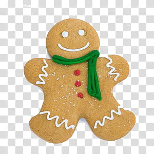 Free: Christmas Items I, smiling Gingerbread illustration transparent  background PNG clipart 