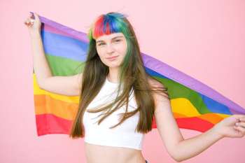 SFNEEWHO Lgbt Rainbow Gay Pride Flag Women Yoga Print Wideband