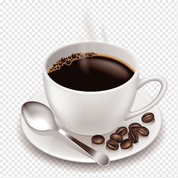 White coffee mug isolated on transparent background. Mock up template. PNG  clipart Stock Photo