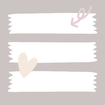 Aesthetic Washi Tape White Transparent, Aesthetic Cute Brown Washi Tape  With Love Emoticon, Washi Tape, Cute Tape, Brown Tape PNG Image For Free  Download