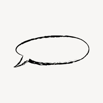 Speech bubble sticker, frame doodle | Free PSD Illustration - rawpixel