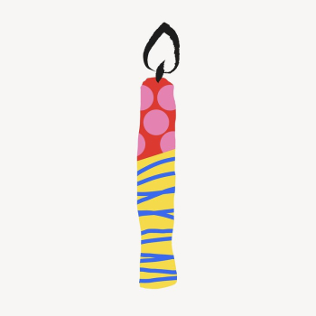 Candle doodle sticker, funky design | Free Vector Illustration - rawpixel