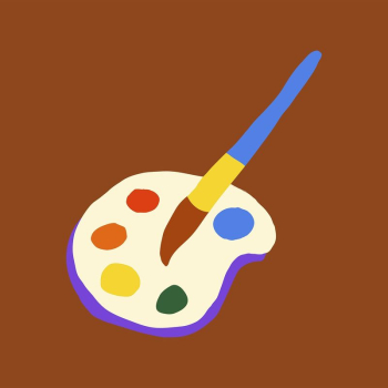 Color palette, brush sticker, cute | Free PSD Illustration - rawpixel
