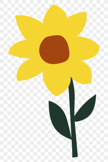 Sunflower png sticker, cute doodle, | Free PNG Illustration - rawpixel
