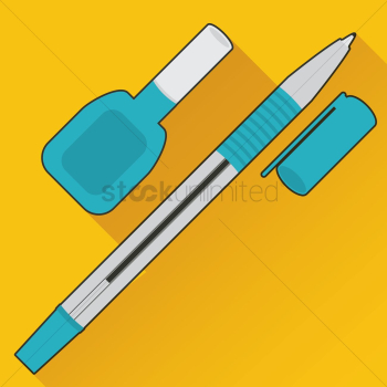 Free Photo  Flat lay of white-out pen with correction fluid and tape