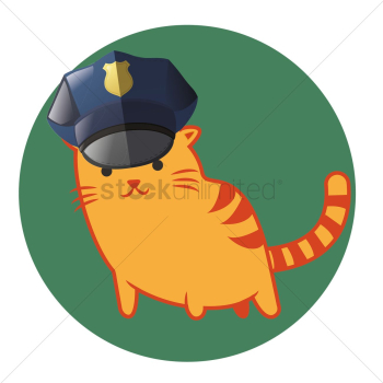 Free: Police Cat By Firefex-wolf - Police Cat Cartoon 