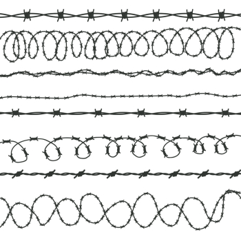 Free: Transparent barbed wire fence PNG Format Image With Size 1024*724   