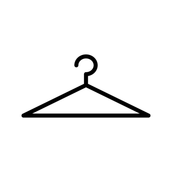 Hanger sign white icon Royalty Free Vector Image