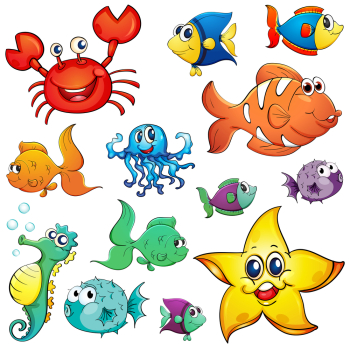 Free: Cartoon Sea Creatures, Cartoon Clipart, Sea Clipart, Cartoon PNG ...  