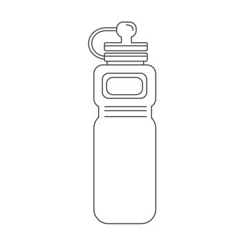 Sport bottle of water circle icon Royalty Free Vector Image