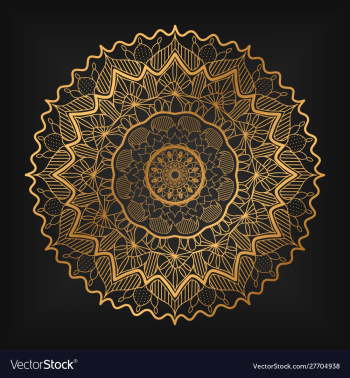 Luxury ornamental mandala design background in vector image