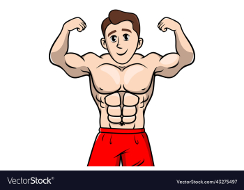 Free Photo  Back view photo of half-naked muscular sports man, with right  hand up