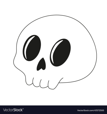 skull in doodle icon helloween