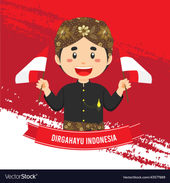 indonesia independence day with character