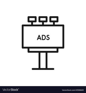advertising icon in trendy flat style