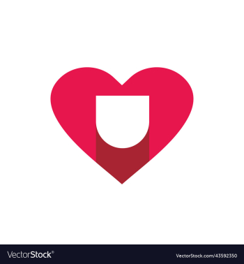 abstract love logo design heart and smile logo