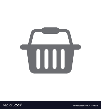 grey shopping basket solid icon