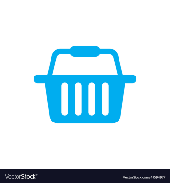 blue shopping basket solid icon
